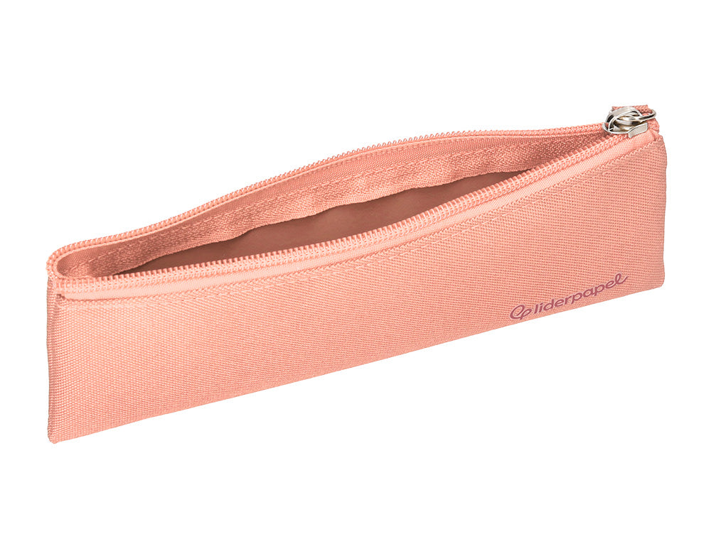 Estuche portatodo liderpapel plano estrecho una cremallera 200x60mm