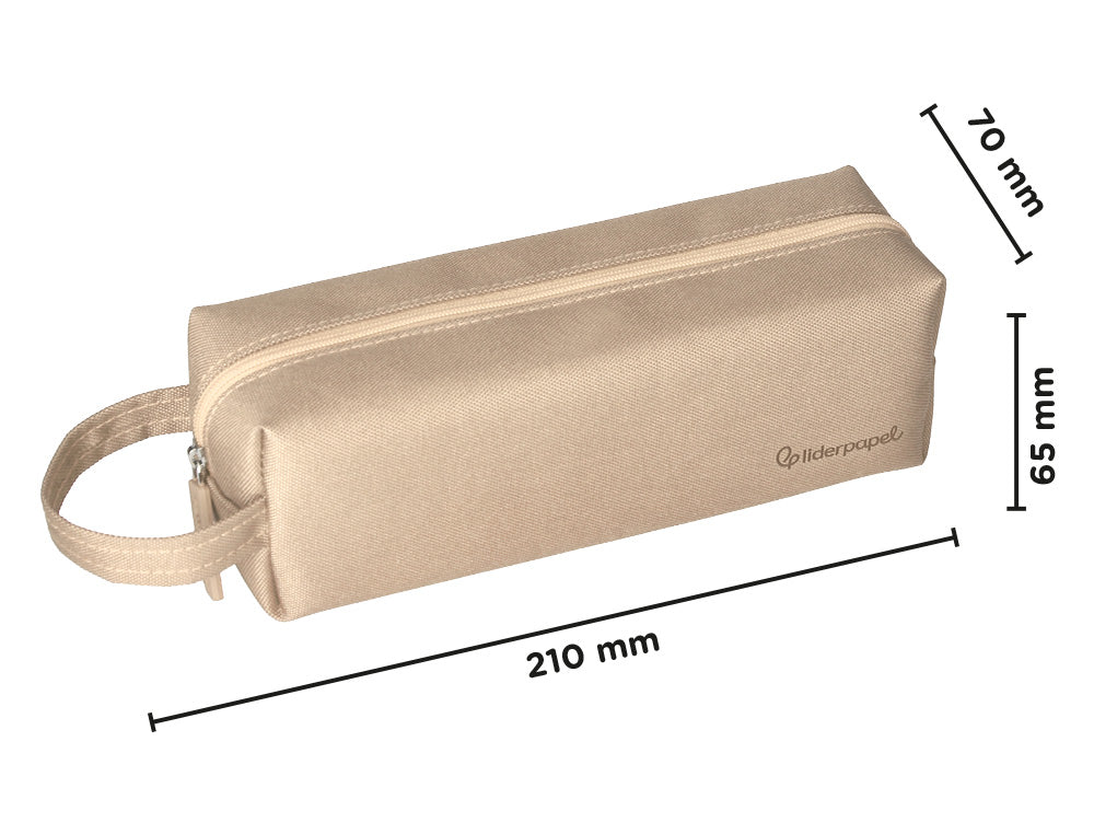 Estuche portatodo liderpapel classic rectangular con asa 210x70mm