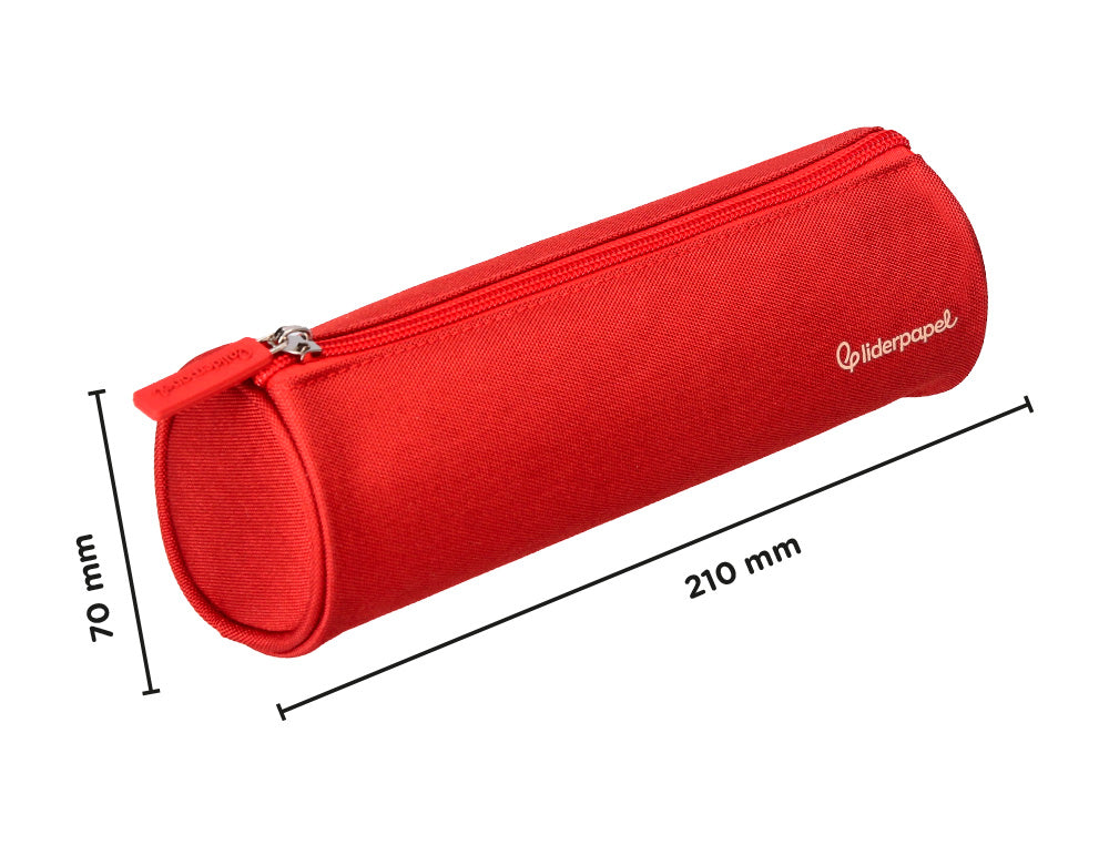 Estuche portatodo liderpapel classic cilindrico ancho 210x70mm