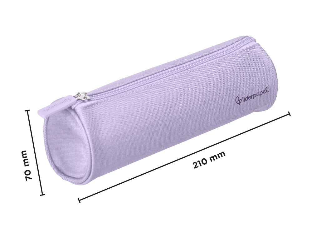 Estuche portatodo liderpapel classic cilindrico ancho 210x70mm