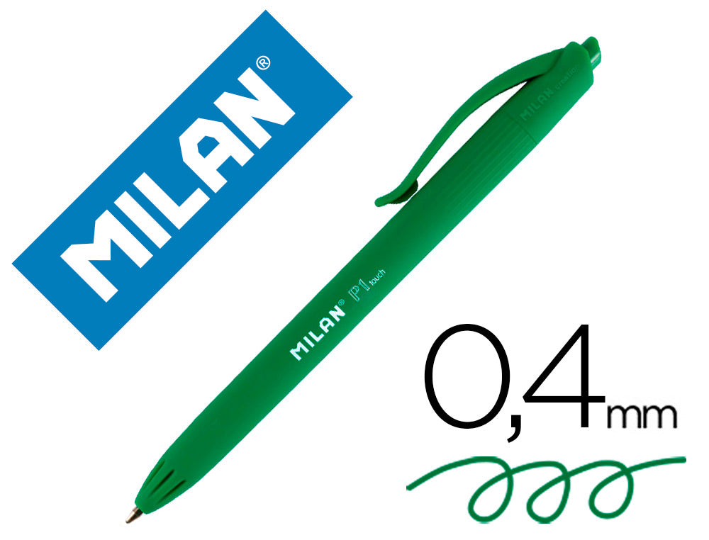 Boligrafo milan p1 retractil 1 mm touch