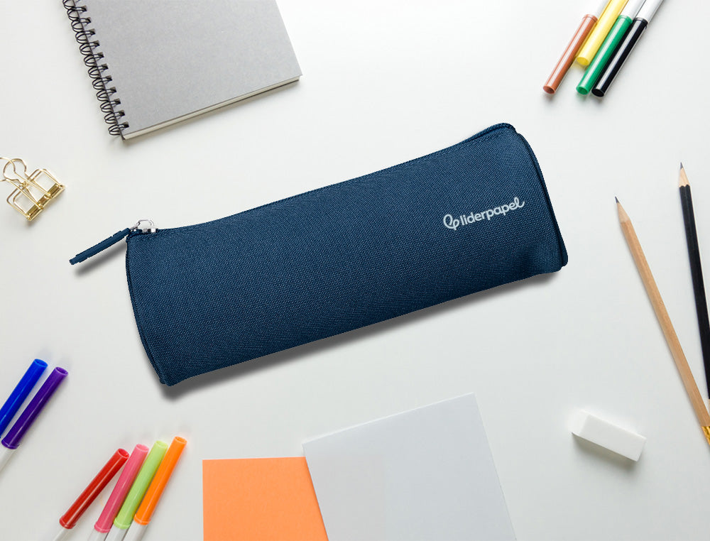 Estuche portatodo liderpapel classic cilindrico ancho 210x70mm