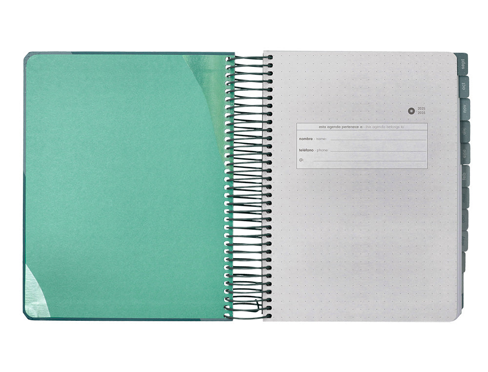 Agenda escolar antartik 25-26 espiral fun day fucsia dia pagina a5 bilingüe papel fsc 80 gr