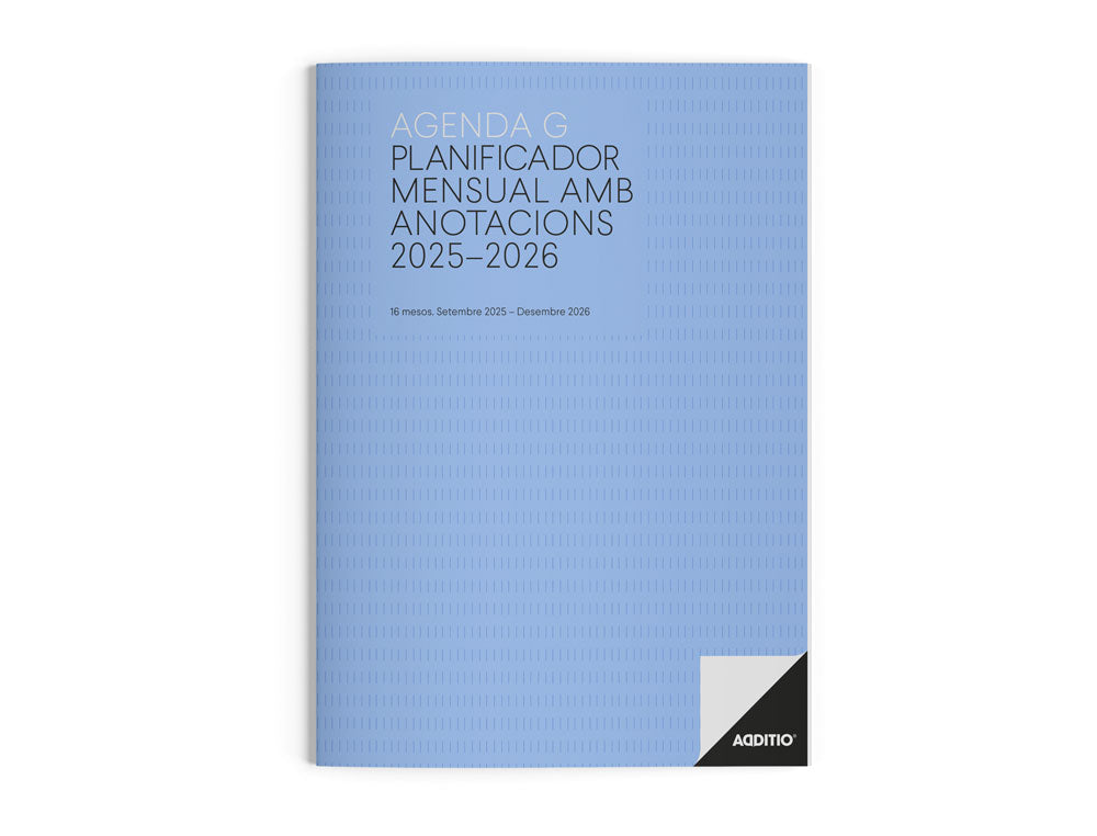 Agenda g mes vista catalan additio planificador 16 meses 195x285 mm colores surtidos