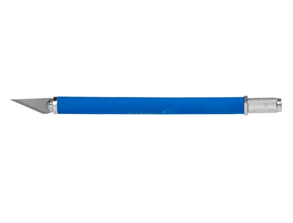 Bisturi q-connect metalico aleacion de aluminio con goma - 5 cuchillas de repuesto - blister 1 unidad