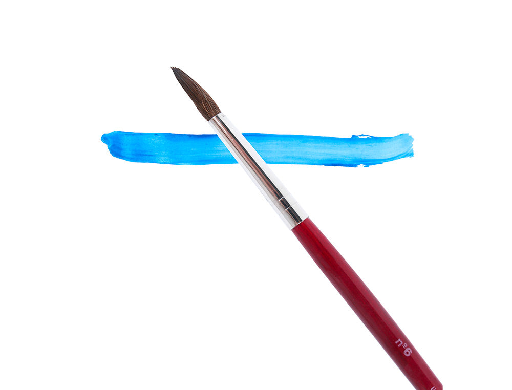 Pinceles acuarela liderpapel nº 6 virola cromada pelo engomado