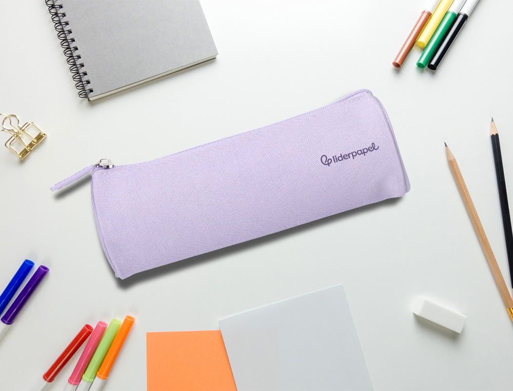 Estuche portatodo liderpapel classic cilindrico ancho 210x70mm