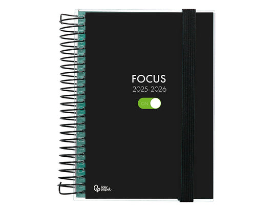 Agenda escolar liderpapel 25-26 espiral personalizable dia pagina a5 bilingüe papel fsc 70 gr