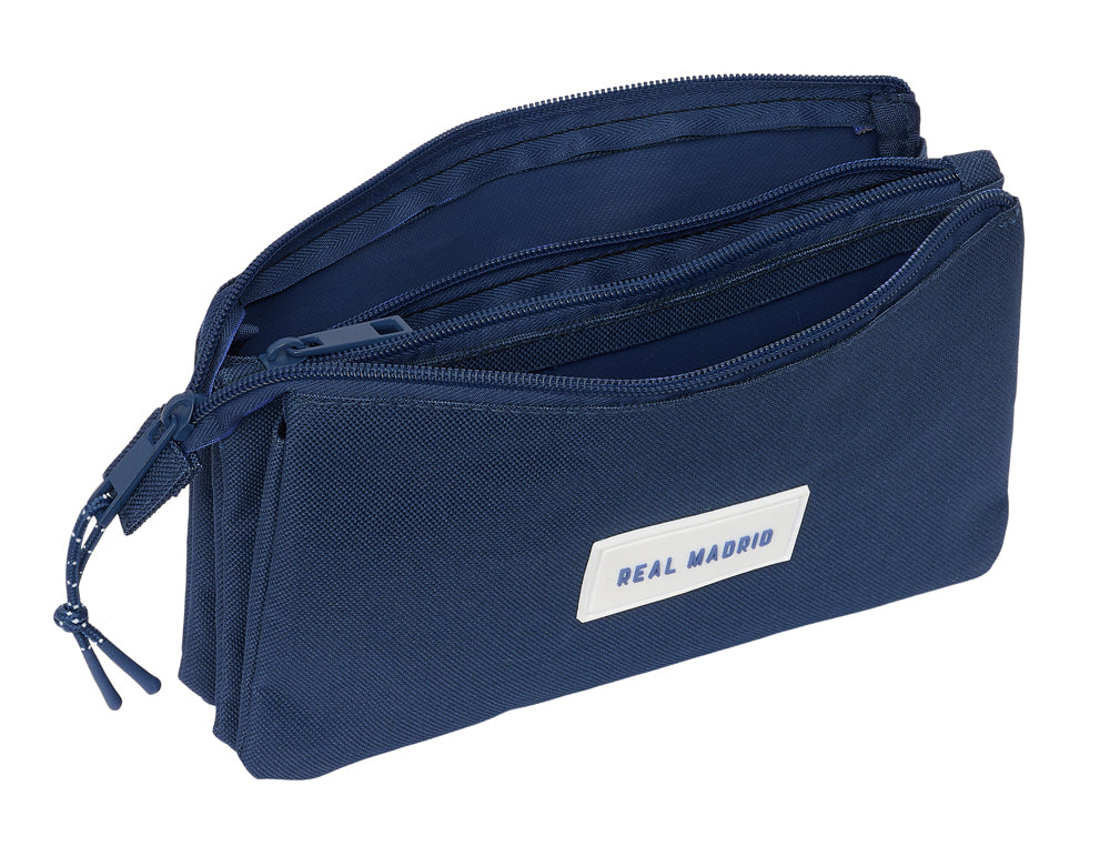 Bolso escolar portatodo safta triple real madrid girl 120x220x30 mm