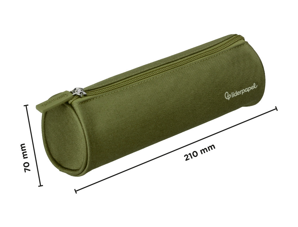 Estuche portatodo liderpapel classic cilindrico ancho 210x70mm
