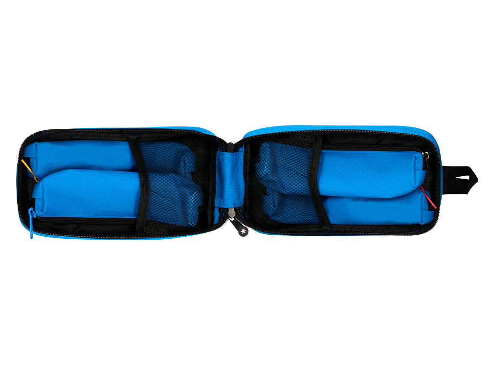Estuche portatodo antartik forma de mochila con bolsillo y 4 departamentos 230x50x120 mm