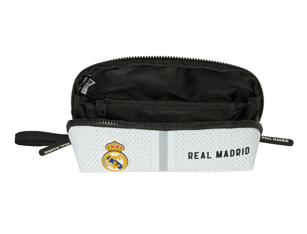 Bolso escolar portatodo safta cuadrado grande real madrid 1 equipacion 24/25 80x200x80 mm