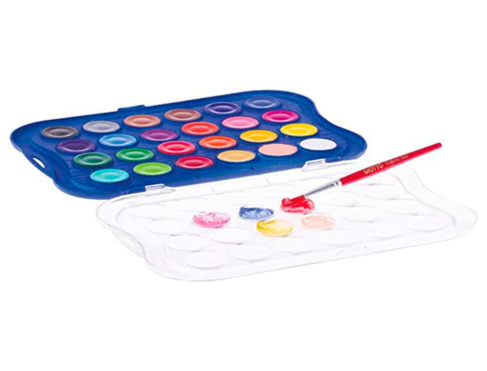 Acuarela giotto 24 colores con pincel estuche de plastico