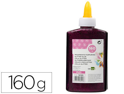 Purpurina pegamento liderpapel fantasia metalizado bote de 160 gr