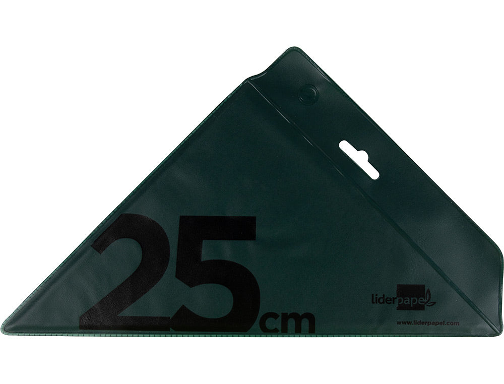 Escuadra liderpapel 25 cm acrilico verde
