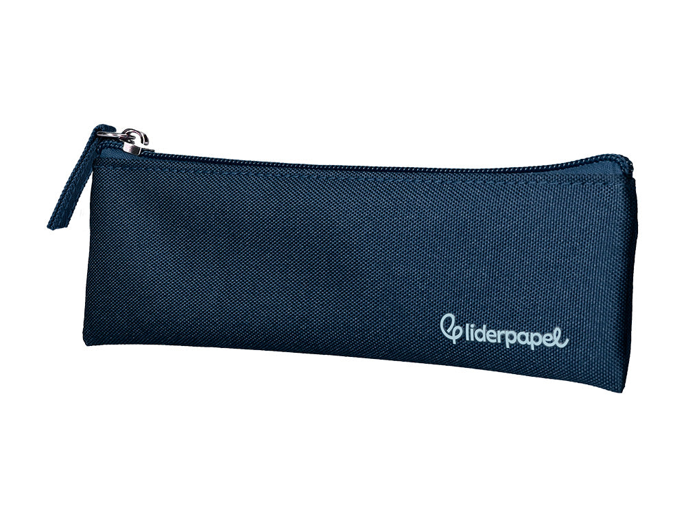 Estuche portatodo liderpapel plano estrecho una cremallera 200x60mm