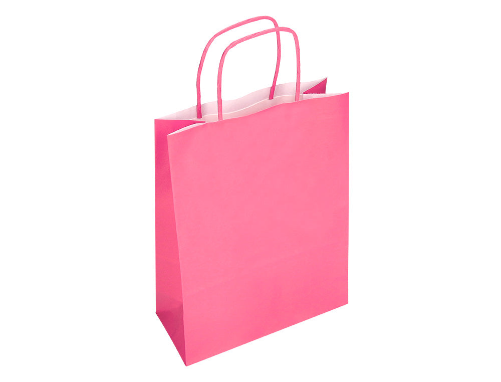 Bolsa papel q-connect celulosa xs con asa retorcida 180x240x80 mm