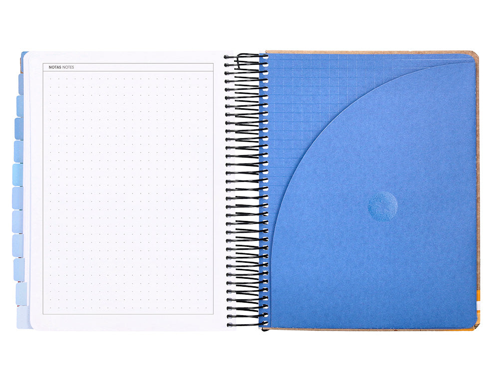 Agenda escolar antartik 25-26 espiral cargo dia pagina a5 bilingüe papel fsc 80 gr