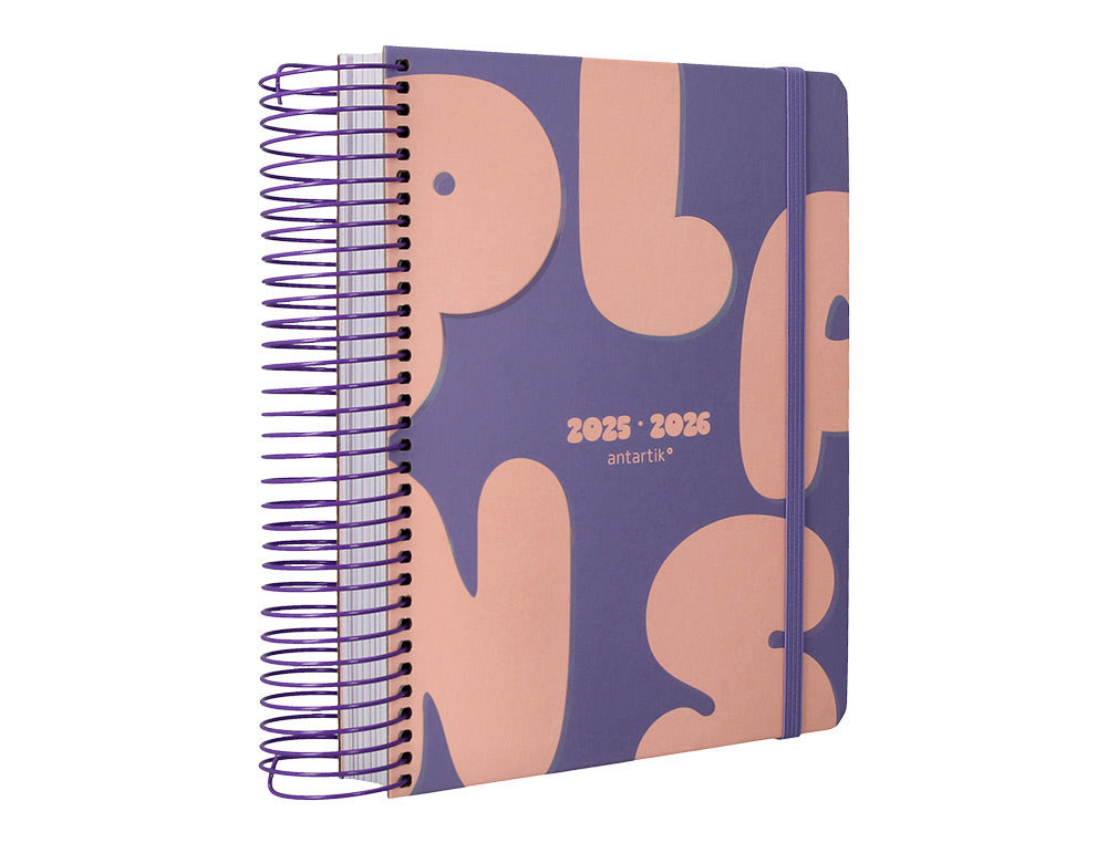 Agenda escolar antartik 25-26 espiral plans dia pagina a5 bilingüe papel fsc 80 gr