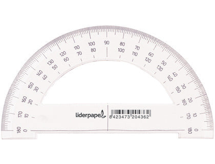 Semicirculo liderpapel 14 cm plastico