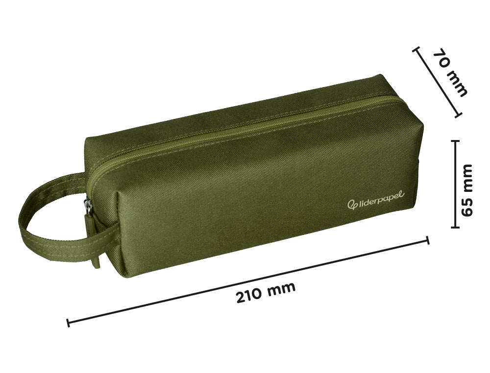 Estuche portatodo liderpapel classic rectangular con asa 210x70mm