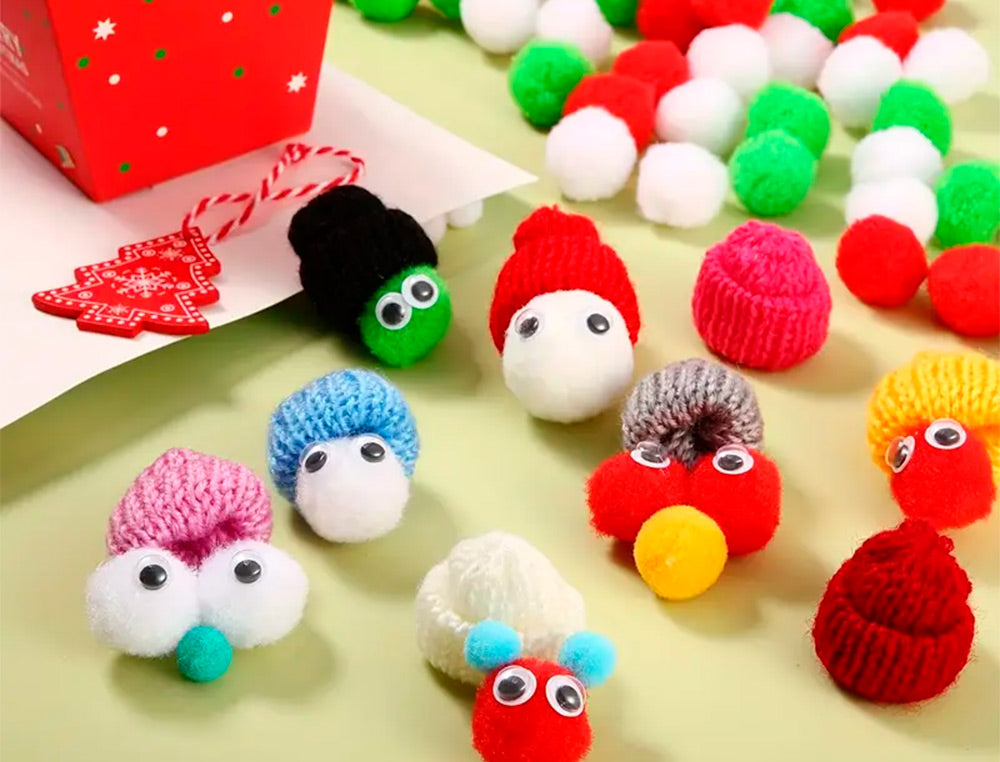Pompones de colores liderpapel 1 cm bolsa con 120 unidades