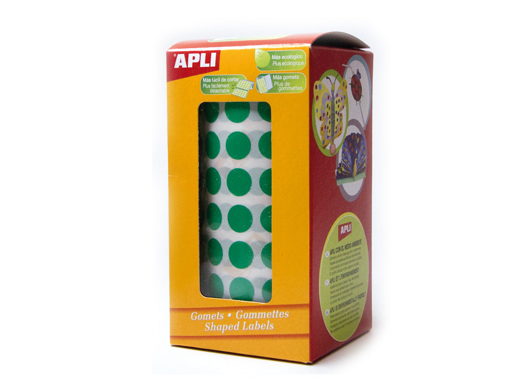 Gomets autoadhesivos circulares 20mm rollo de 1770 unidades