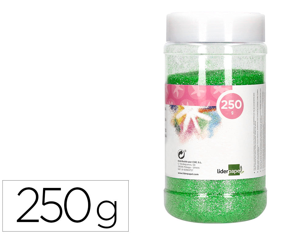 Purpurina liderpapel fantasia color metalico bote de 250 gr