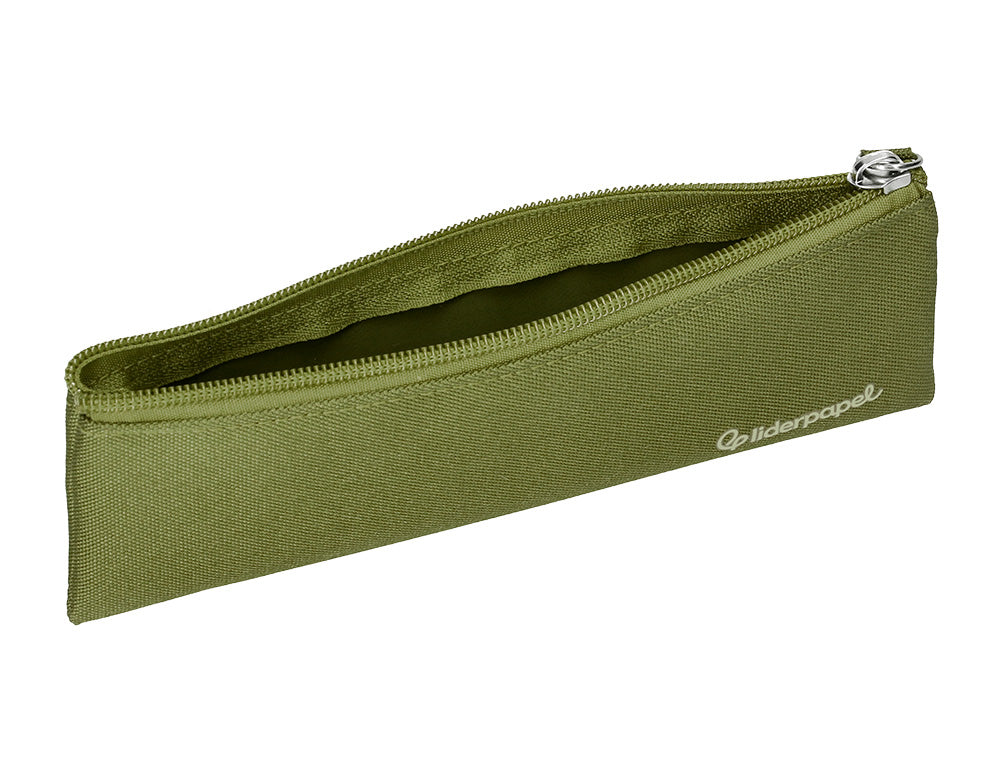 Estuche portatodo liderpapel plano estrecho una cremallera 200x60mm