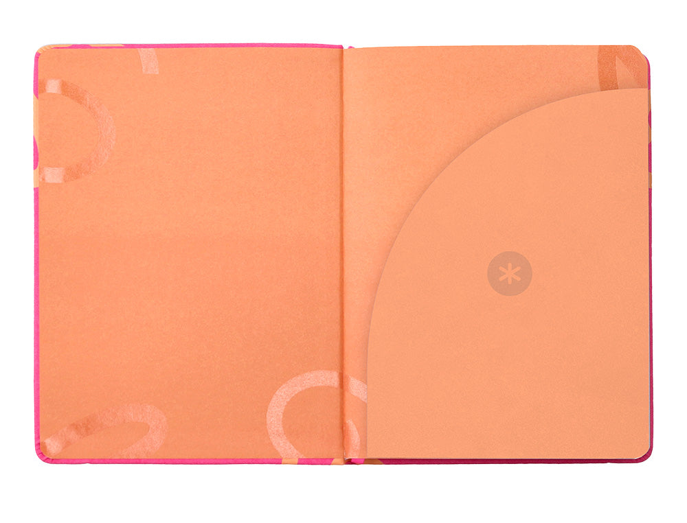 Agenda escolar antartik 25-26 encuadernada go! simil piel fucsia semana vista a5 bilingüe papel fsc 80 gr