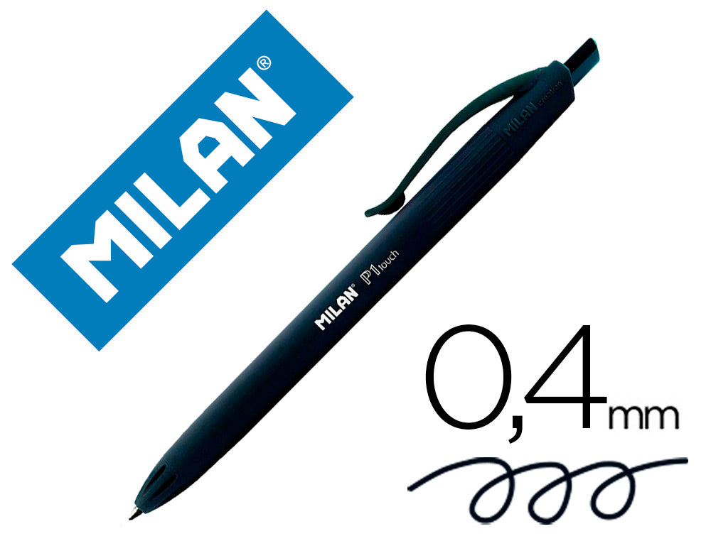 Boligrafo milan p1 retractil 1 mm touch