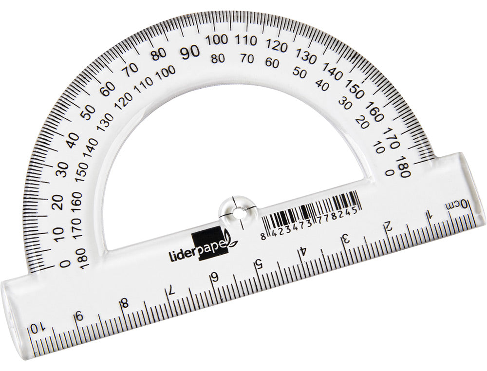 Semicirculo liderpapel 10 cm plastico