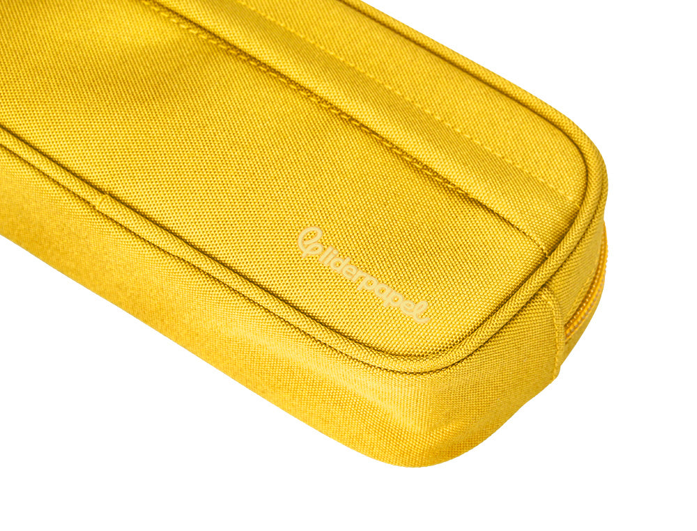 Estuche portatodo liderpapel classic ovalado 2 cremalleras con bolsillo delantero 210x90mm
