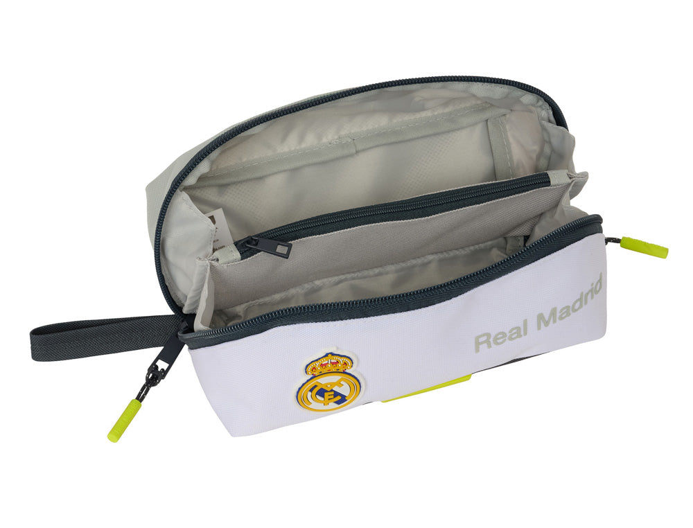 Bolso escolar portatodo safta cuadrado grande real madrid 1 equipacion 25/26 80x200x80 mm