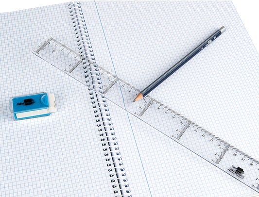 Regla liderpapel plastico cristal 30 cm