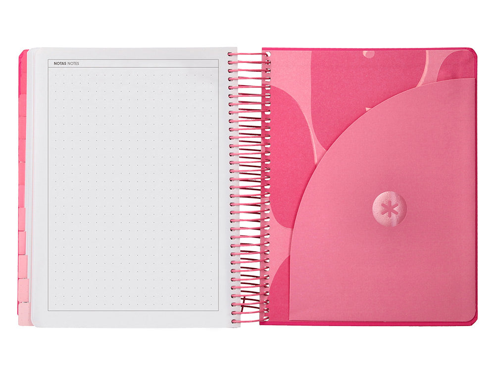 Agenda escolar antartik 25-26 espiral plans dia pagina a5 bilingüe papel fsc 80 gr