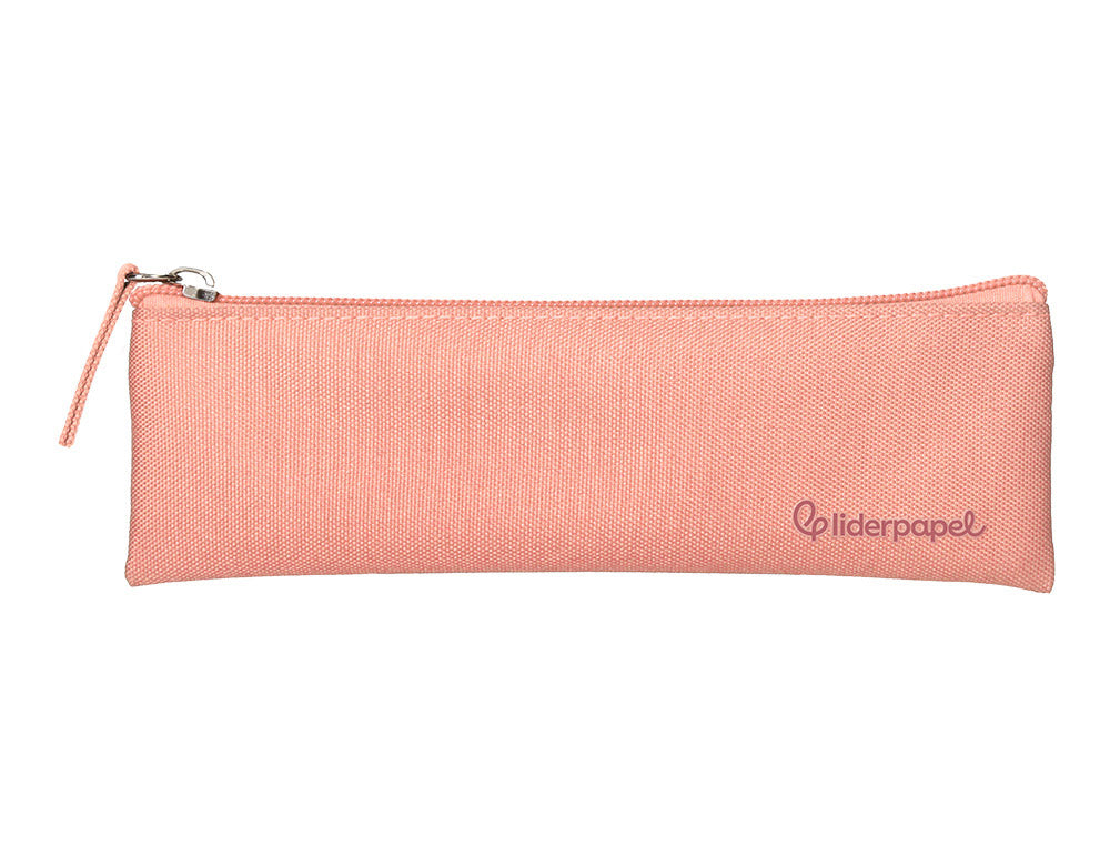 Estuche portatodo liderpapel plano estrecho una cremallera 200x60mm