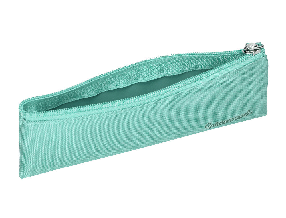Estuche portatodo liderpapel plano estrecho una cremallera 200x60mm