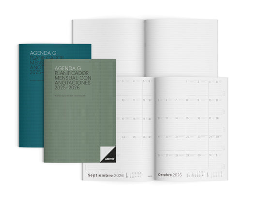Agenda g mes vista additio planificador 16 meses 19,5x28,5 cm colores surtidos