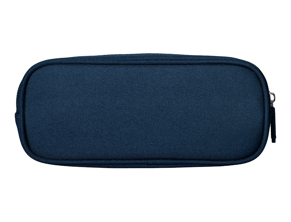 Estuche portatodo liderpapel classic ovalado 2 cremalleras con bolsillo delantero 210x90mm