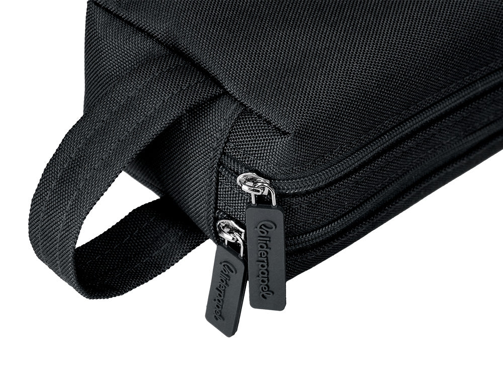 Estuche portatodo liderpapel classic rectangular con asa 2 cremalleras 210 x80mm 