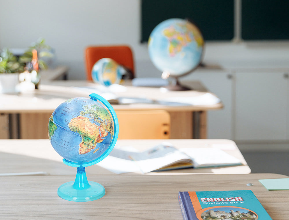 Globo terraqueo liderpapel mapa fisico diametro 15 cm