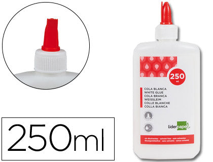 Pegamento cola blanca lavable liderpapel bote de 250 ml