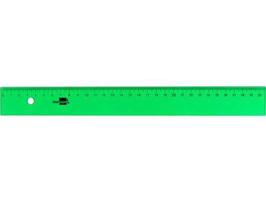 Regla liderpapel 30 cm acrilico verde