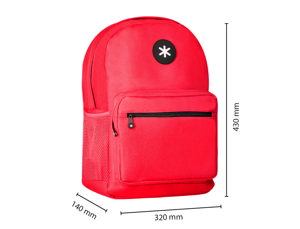 Mochila antartik con asa y bolsillo frontal con cremallera 320x140x430 mm