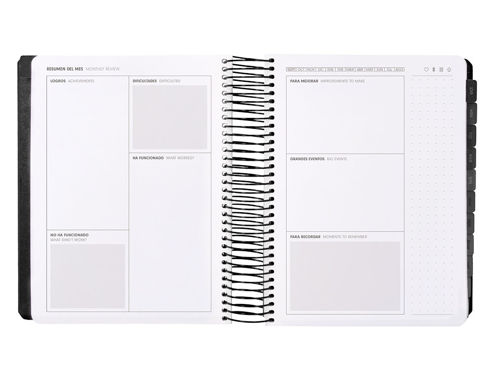 Agenda escolar antartik 25-26 espiral neon dia pagina a5 bilingüe papel fsc 80 gr