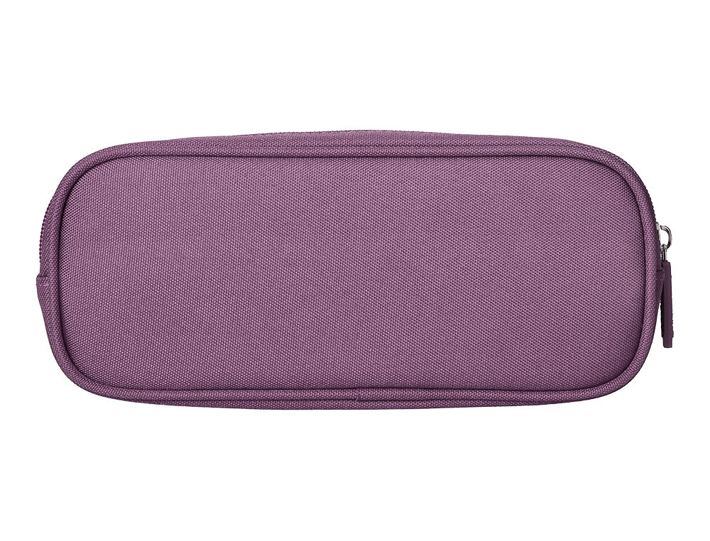Estuche portatodo liderpapel classic ovalado 2 cremalleras con bolsillo delantero 210x90mm