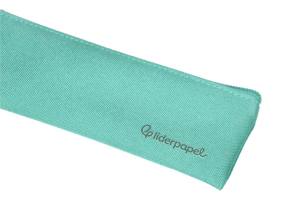 Estuche portatodo liderpapel plano estrecho una cremallera 200x60mm