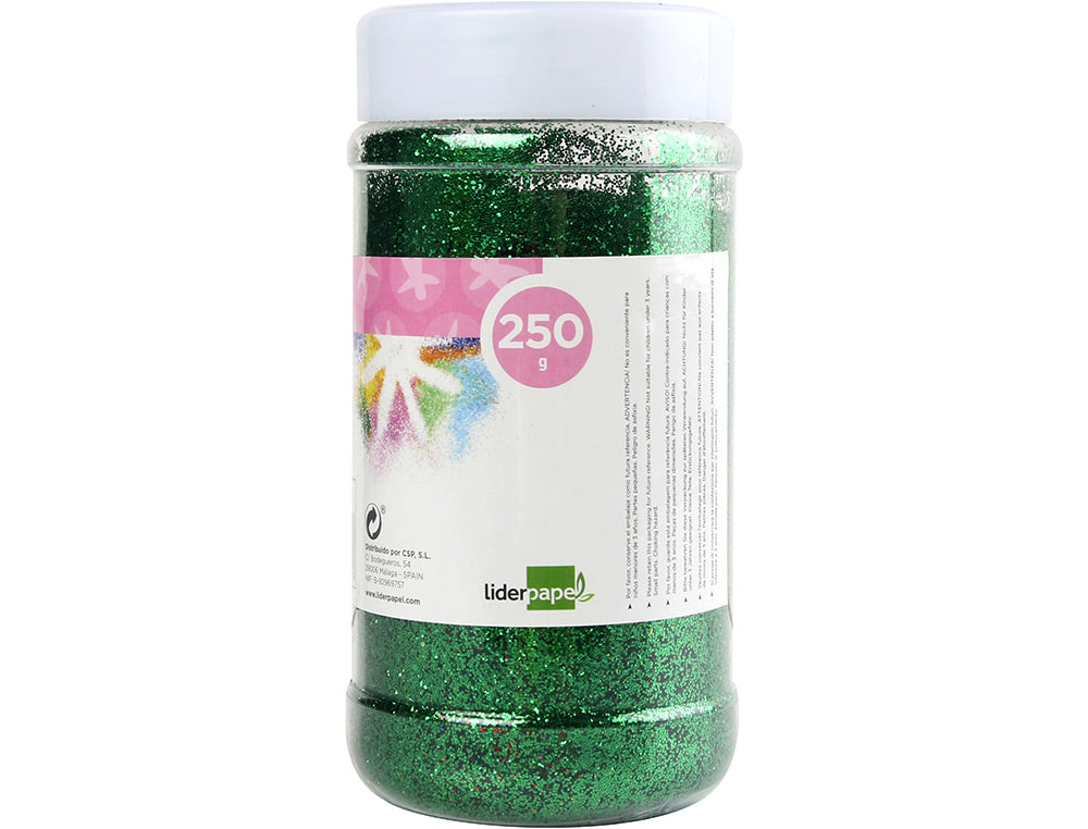 Purpurina liderpapel fantasia color metalico bote de 250 gr
