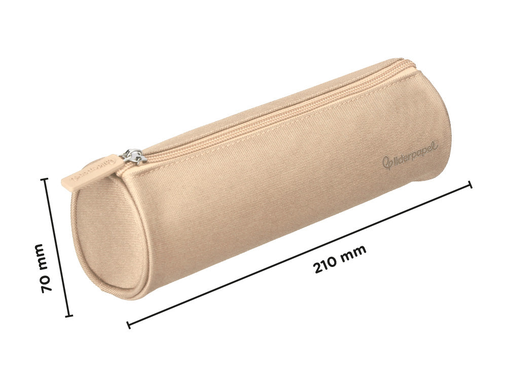 Estuche portatodo liderpapel classic cilindrico ancho 210x70mm